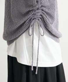 Green Parks サイドシャーリング透かし編みニットプルオーハ