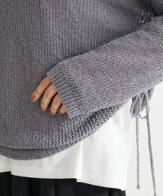 Green Parks サイドシャーリング透かし編みニットプルオーハ