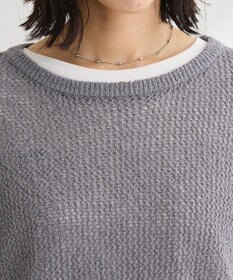 Green Parks サイドシャーリング透かし編みニットプルオーハ