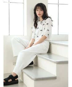 Green Parks ・ＡＮＤ　ＳＥＡＲＣＨ　メニーリボン５分袖ニット