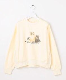 Feroux 【猫カフェMOCHAコラボ】猫ちゃんプリント トレーナー