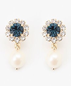 TOCCA BIJOUX PEARL EARRINGS イヤリング ネイビー系