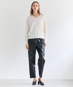 BEIGE， HYAL / フェイクレザーカービーラインイージーパンツ