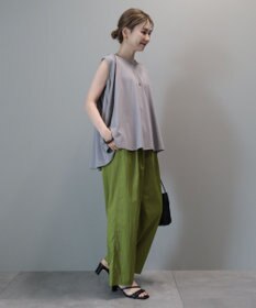 AMERICAN HOLIC イージーケア＋接触冷感ウエストタックワイドパンツ