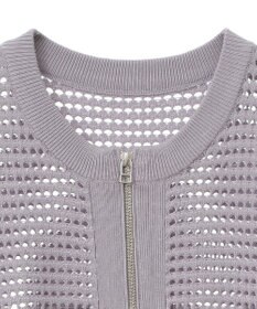 AMERICAN HOLIC ジップアップメッシュニットカーディガン