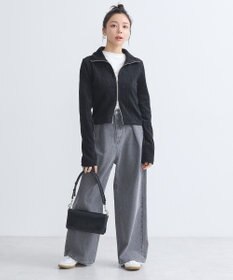 earth music&ecology ベロアケーブルＺｉｐカーディガン