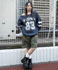 WEGO 【2025年秋冬新作】2WAYグラフィックワンショルBIGニット