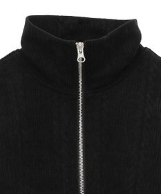 earth music&ecology ベロアケーブルＺｉｐカーディガン