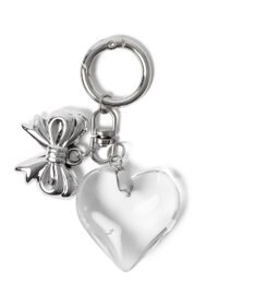 WEGO クリアカラーハートキーホルダー