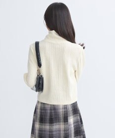 earth music&ecology ベロアケーブルＺｉｐカーディガン