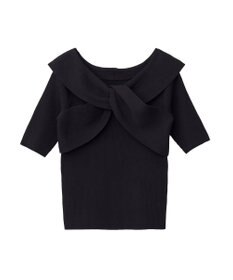 earth music&ecology フロントクロスリブニットプルオーバー