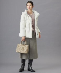 J.PRESS LADIES L 【洗える】ブラッシュドマルチポリ ショート ダウンコート