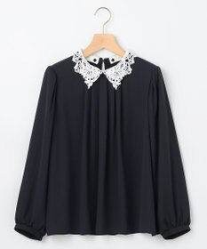 組曲 S 【WEB限定・2WAY】ジョーゼットシフォンレース襟 ブラウス