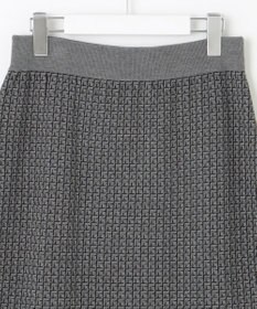 自由区 【洗える】リバーシブルニット セットアップ(カーディガン×タイトスカート)