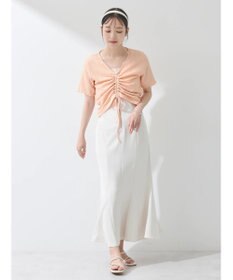 earth music&ecology ポコポコギャザードロストプルオーバー