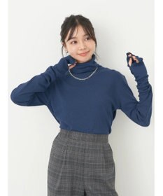 earth music&ecology ＴＲウールブレンドタートルネックプルオーバー