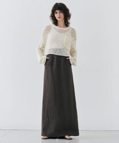 BEIGE， 【Oggi 5月号掲載】CRINUM / Iラインリネンマキシスカート