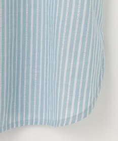 J.PRESS LADIES 【洗える】BEZ空羽ストライプ クルーネック V開き ブラウス