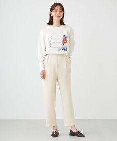 SHARE PARK LADIES 【洗える】ストレッチポンチ テーパードパンツ