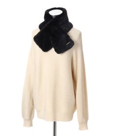 MOONBAT FURLA フェイクファーキルティング風マフラー