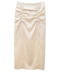 earth music&ecology フロントドロストリボンナロースカート