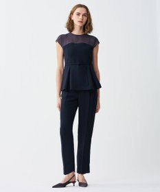 uncrave 【防シワ・洗濯機洗い可】ウォッシャブルダブルクロス テーパード パンツ