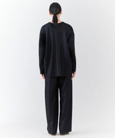 23区 【エステータ】ウールツイルジャージー スリットネック ブラウス