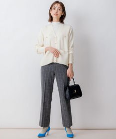 組曲 S 2WAYウォームストレッチ ストレートチェックパンツ