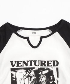 WEGO キーネックサイドドロストラグランロンT