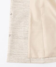 J.PRESS LADIES S ライトツイードストレッチ ノーカラー ジャケット