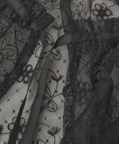 earth music&ecology フラワー刺繍レイヤードスカート