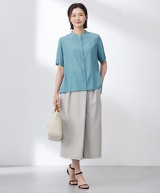 J.PRESS LADIES L 【WEB限定カラーあり・洗える・速乾・接触冷感】リライムライトローン バックフリル ブラウス