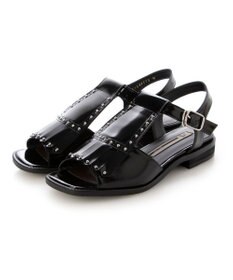 ing <ing>スタッズ付きキルトタッセルサンダル