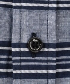 JOSEPH ABBOUD MOUNTAIN 【SPACE／UNISEX】七分袖 ランダムボーダー シャツ