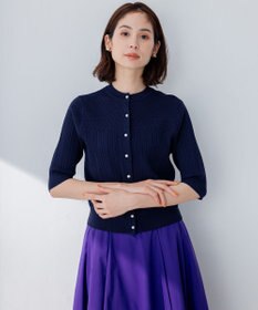 組曲 【前後着用可】MINAレーシーニット カーディガン