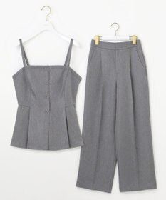 ANY SIS L 【洗える】ビスチェ & ワイドパンツ セット