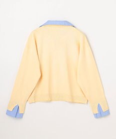 ANY L ファブリックコンビスキッパーニット