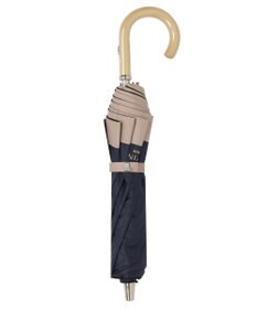 MOONBAT 【遮光/晴雨兼用日傘】LANVIN COLLECTION (ランバン コレクション)グログランリボン バイカラー 遮熱 UV 折りたたみ傘 楽折