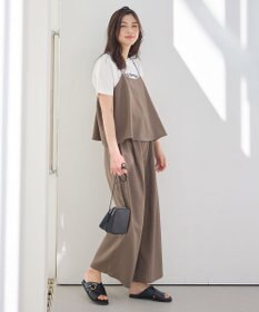 ANY 【2SET/洗濯機可】テックリネンキャミソール×パンツセットアップ
