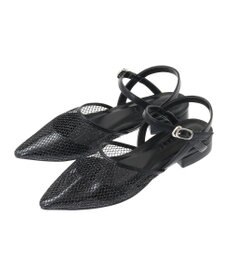 Green Parks ＲＵＰＩＳポインテットメッシュストライプサンダル