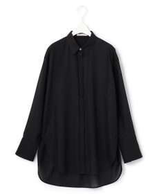 ICB 【洗える】トリアセコットンシアー ロングシャツ