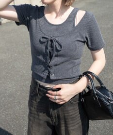 WEGO レイヤードレースアップトップス