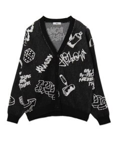 WEGO ベロアモールグラフィティカーディガン