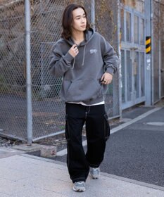 WEGO ピグメントグラフィックプルパーカー