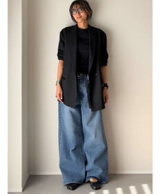 woadblue ＜坪田あさみさんコラボ＞DADA  ダダ  /  LT BLUE ワイドデニムパンツ