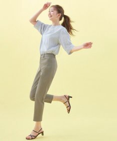 ANY SIS 【撥水】サテンストレッチビューティ パンツ