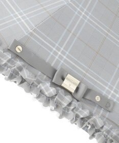 MOONBAT ランバン オン ブルー 晴雨兼用日傘 折りたたみ傘 ドビー×フリル 遮光 遮熱 UV