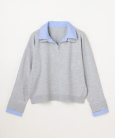 ANY L ファブリックコンビスキッパーニット