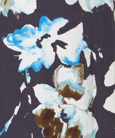 23区 【GOLD LABEL】ペインティングフラワープリント ワイドパンツ