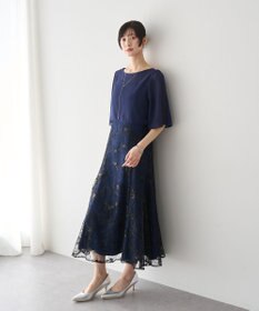 YECCA VECCA 【2点SET】フラワー柄スパンコール刺繍ドレス